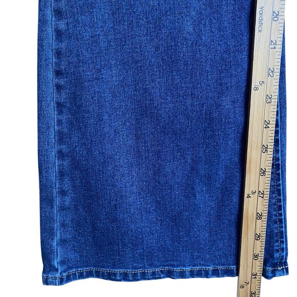 Vintage Y2K Jeans Women 11/30 Flare Leg Mid Rise Blue Flap Pocket Western Grunge - Picture 5 of 11